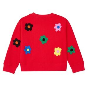 Stella McCartney Red Kids Sweatshirt with Colorful Flowers size 12